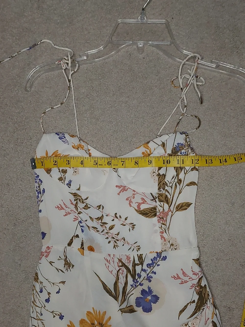 Reformation Cream Floral Kourtney Side Slit Midi Dress Sz 2 - Picture 12 of 16